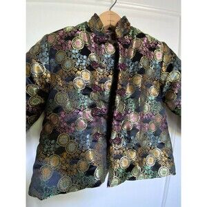 Traditional Handmade Asian Silk Brocade Jacket for Children